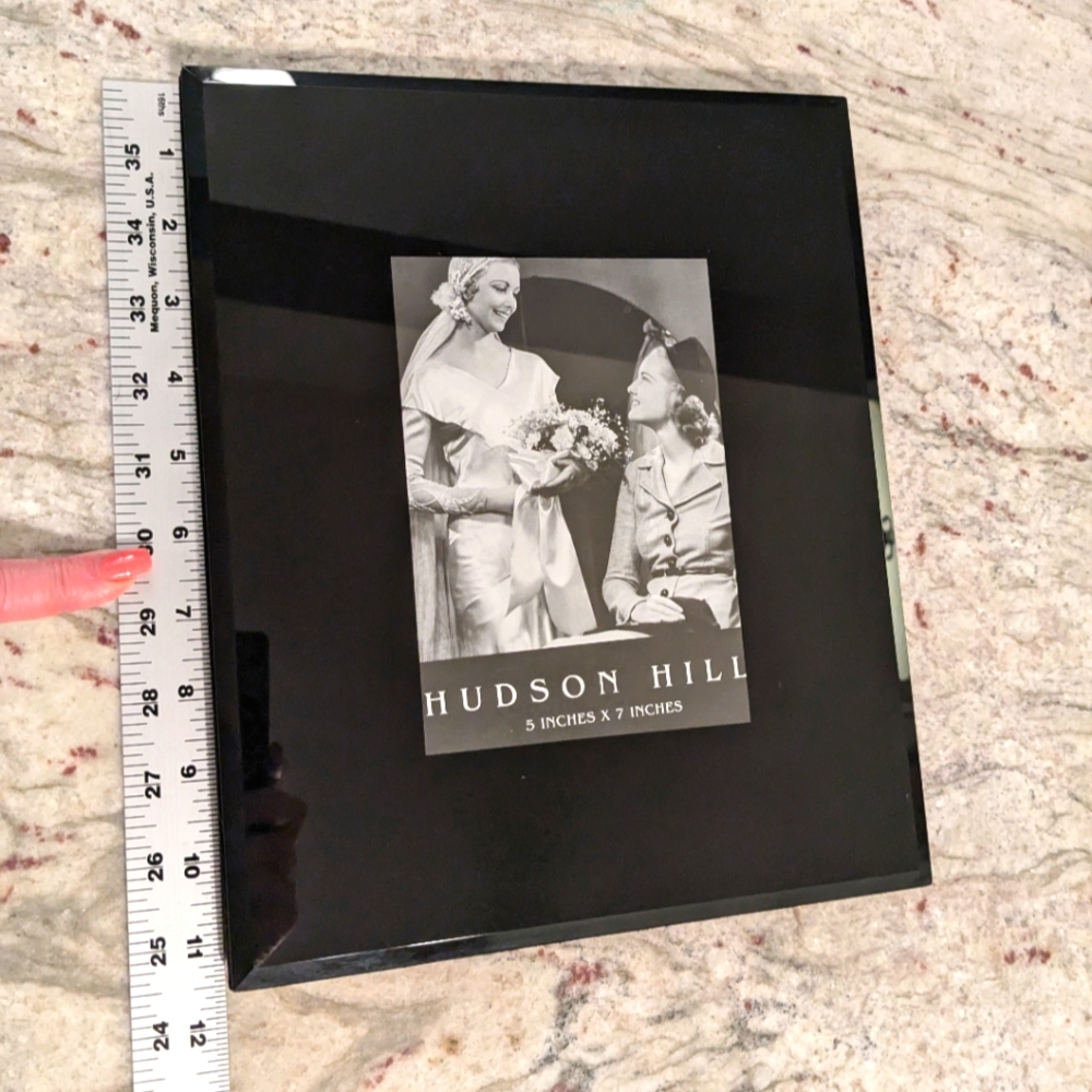 Contemporary Hudson Hill Black Shiny Acrylic Picture Frame 5 X 7 Opening Newer